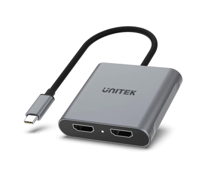 Akcesoria UNITEK Adapter USB-C - 2x HDMI 2.0; 4K MST; M/F V1404B